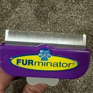 FURminator Long Hair Dog Cat Grooming Brush Tool Purple Black‎